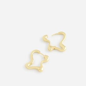 Brand new Madewell Wavy Huggie Hoop Earrings in Pale Gold